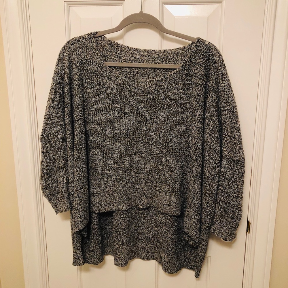 Oversized soft high-low sweater